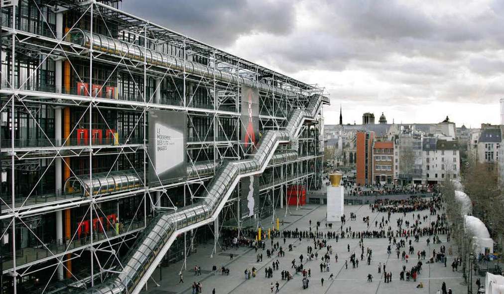 The Centre Pompidou art factory in the Paris suburbs